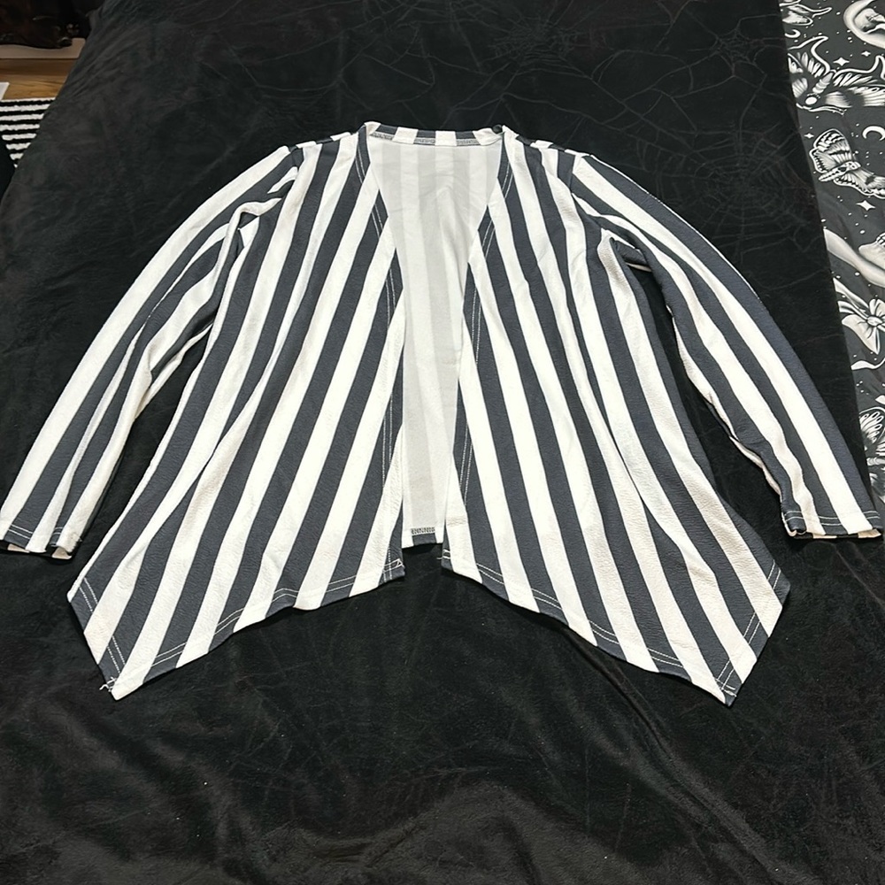 Black and White Blazer Cardigan, Small - Picture 1 of 2